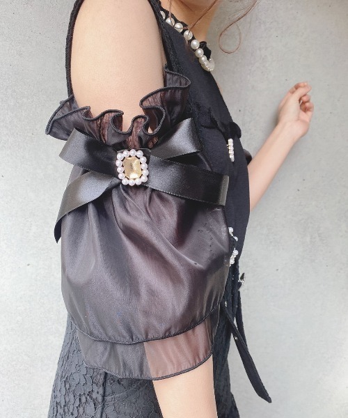 Swankiss（スワンキス）の「HB ribbon sheer knit（その他トップス・レディース・ホワイト/ピンク/ブラック・FREE）」の7枚目の写真