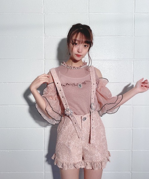 Swankiss（スワンキス）の「HB ribbon sheer knit（その他トップス・レディース・ホワイト/ピンク/ブラック・FREE）」の9枚目の写真