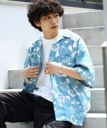 FREAK'S STORE | WEB限定 ビッグシルエット 総柄レーヨンオープンカラーシャツ/レオパード柄/バンダナ柄/アロハ柄(シャツ/ブラウス)