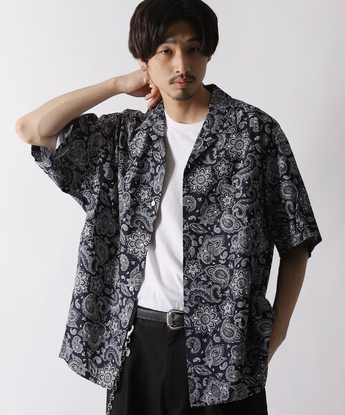 【総柄】ALL SAINTS レオパード オープンカラーシャツ ALLSAINTS シャツ LEO LEOPARD PRINT RELAXED FIT SHIRT