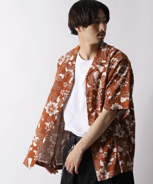 FREAK'S STORE（フリークスストア）の「WEB限定 ビッグシルエット 総柄レーヨンオープンカラーシャツ/レオパード柄/バンダナ柄/アロハ柄（シャツ/ブラウス・メンズ・レオパード/ブラック系1/ブラウン系2/ネイビー系1/ネイビー系2/サックスブルー系2・SMALL/MEDIUM/LARGE）」の13枚目の写真