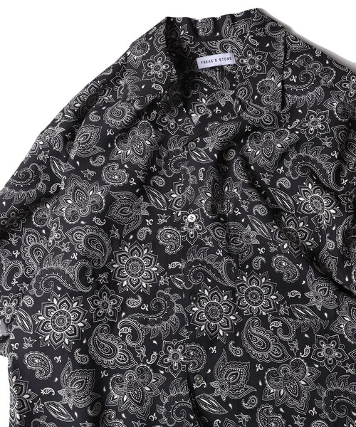 FREAK'S STORE（フリークスストア）の「WEB限定 ビッグシルエット 総柄レーヨンオープンカラーシャツ/レオパード柄/バンダナ柄/アロハ柄（シャツ/ブラウス・メンズ・レオパード/ブラック系1/ブラウン系2/ネイビー系1/ネイビー系2/サックスブルー系2・SMALL/MEDIUM/LARGE）」の14枚目の写真