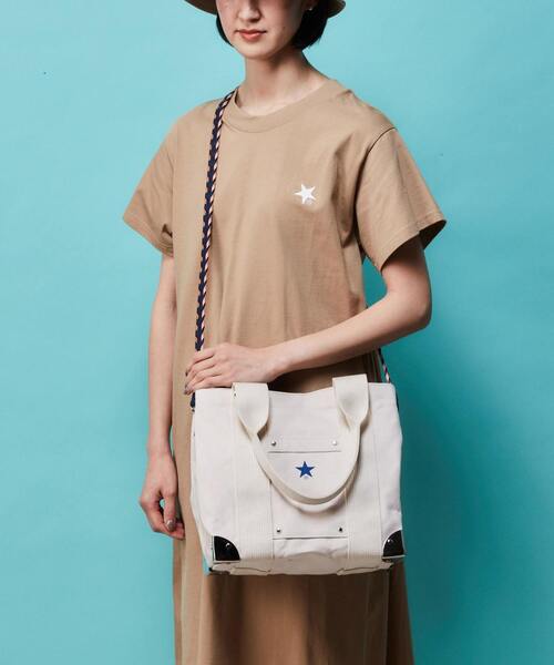 ajew（エジュー）の「【CONVERSE TOKYO×ajew】トートバッグ（umeda）（トートバッグ・レディース・ホワイト/カーキ・FREE）」の9枚目の写真