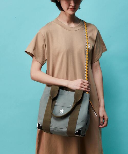 ajew（エジュー）の「【CONVERSE TOKYO×ajew】トートバッグ（umeda）（トートバッグ・レディース・ホワイト/カーキ・FREE）」の11枚目の写真