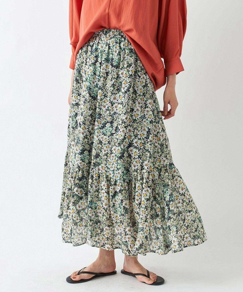 RIVE DROITE（リヴドロワ）の「IPEKERデイジープリントティアードスカート（スカート・レディース・イエロー/ブラック・38/36）」の11枚目の写真