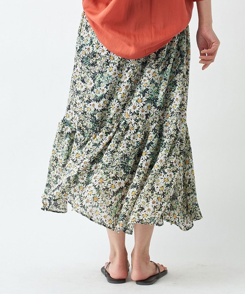 RIVE DROITE（リヴドロワ）の「IPEKERデイジープリントティアードスカート（スカート・レディース・イエロー/ブラック・38/36）」の14枚目の写真