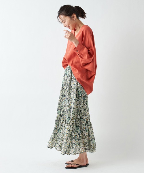 RIVE DROITE（リヴドロワ）の「IPEKERデイジープリントティアードスカート（スカート・レディース・イエロー/ブラック・38/36）」の5枚目の写真