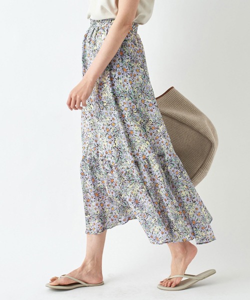 RIVE DROITE（リヴドロワ）の「IPEKERデイジープリントティアードスカート（スカート・レディース・イエロー/ブラック・38/36）」の17枚目の写真