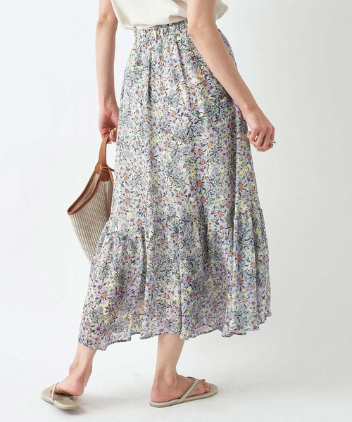 RIVE DROITE（リヴドロワ）の「IPEKERデイジープリントティアードスカート（スカート・レディース・イエロー/ブラック・38/36）」の10枚目の写真