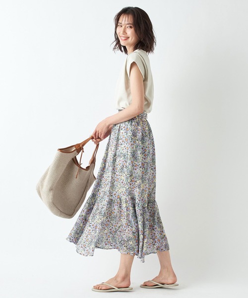 RIVE DROITE（リヴドロワ）の「IPEKERデイジープリントティアードスカート（スカート・レディース・イエロー/ブラック・38/36）」の20枚目の写真