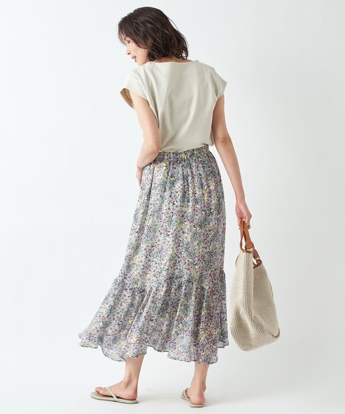 RIVE DROITE（リヴドロワ）の「IPEKERデイジープリントティアードスカート（スカート・レディース・イエロー/ブラック・38/36）」の6枚目の写真