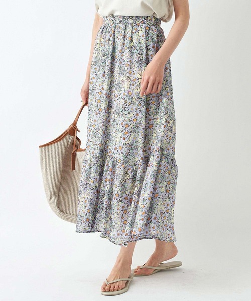 RIVE DROITE（リヴドロワ）の「IPEKERデイジープリントティアードスカート（スカート・レディース・イエロー/ブラック・38/36）」の12枚目の写真