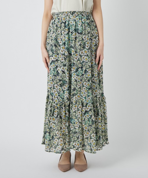 RIVE DROITE（リヴドロワ）の「IPEKERデイジープリントティアードスカート（スカート・レディース・イエロー/ブラック・38/36）」の22枚目の写真