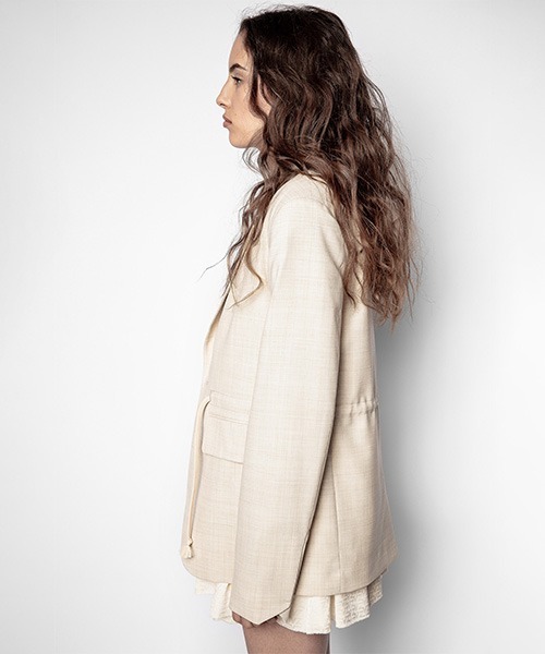 ZADIG&VOLTAIRE（ザディグ　エ　ヴォルテール）の「MISTER WOOL ECO VESTE（テーラードジャケット・レディース・ベージュ・34/36）」の4枚目の写真