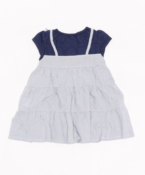 Love&Peace&Money（ラブアンドピースアンドマネー）の「ドッキングティアードワンピース（ワンピース・キッズ・レッド/ブルー・80ｃｍ/90cm/100cm/110cm/120cm/130cm）」の3枚目の写真