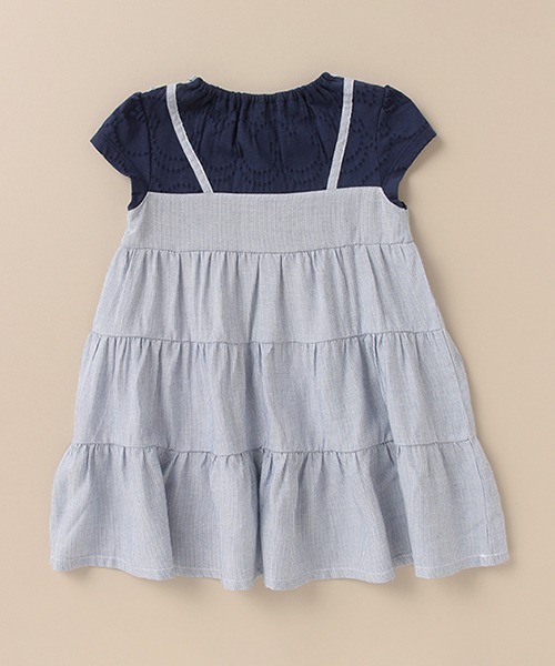 Love&Peace&Money（ラブアンドピースアンドマネー）の「ドッキングティアードワンピース（ワンピース・キッズ・レッド/ブルー・80ｃｍ/90cm/100cm/110cm/120cm/130cm）」の5枚目の写真