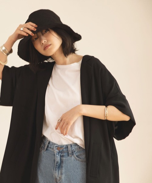 marjour（マージュール）の「FRINGE BUCKET HAT（ハット・レディース・ブラック/アイボリー・FREE）」の8枚目の写真