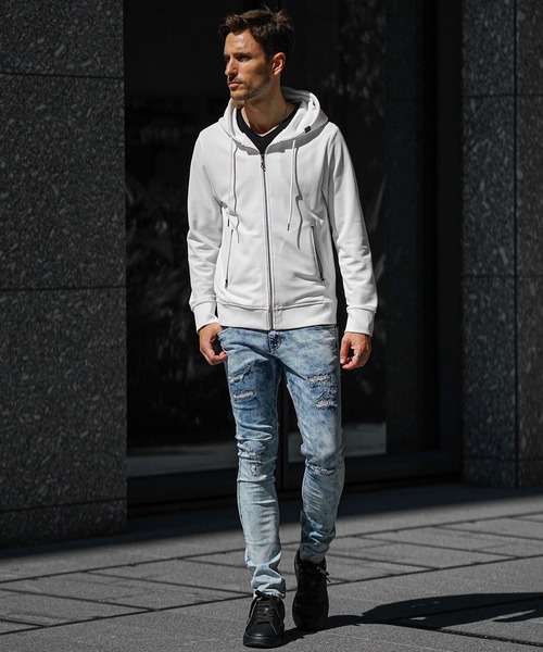 JOKER(ジョーカー)の「【SOMEDIFF】オリジナルストレッチダメージジーンズ スキニーデニムパンツ メンズ ジーパン 春服 冬服(デニムパンツ・メンズ・インディゴブルー/ブルー/ブラック/ケミカルウォッシュ・L/M/S/XL)」の21枚目の写真