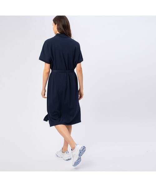 LACOSTE コットンリヨセル シャツドレス LACOSTE（ラコステ）の「リヨセル×コットンポロドレス（シャツ