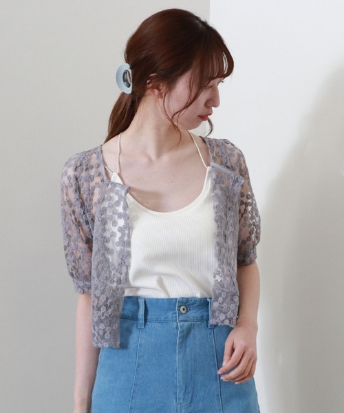 archives(アルシーヴ)の「刺繍レース半袖ブラウス(シャツ/ブラウス・レディース・オフホワイト/ブラック/ブルーグレー/グレイッシュベージュ/ブラウン・MEDIUM)」の11枚目の写真