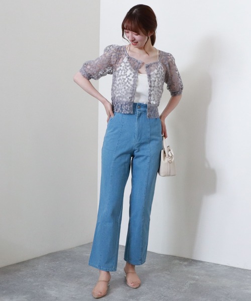 archives(アルシーヴ)の「刺繍レース半袖ブラウス(シャツ/ブラウス・レディース・オフホワイト/ブラック/ブルーグレー/グレイッシュベージュ/ブラウン・MEDIUM)」の13枚目の写真