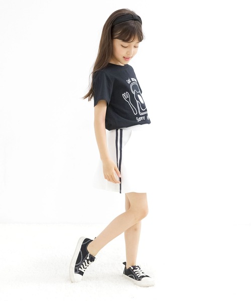 Bee des Bee(ビーデスビー)の「インナーパンツ付きラインスカート(スカート・キッズ・ブラック/グレー/ネイビー/ラベンダー/チャコールグレー/ホワイト/ライトブルー/ピンク/ミント/ベージュ/パープル/カーキ/ブルー系その他・110cm/130cm/150cm/120cm/140cm/100cm)」の16枚目の写真