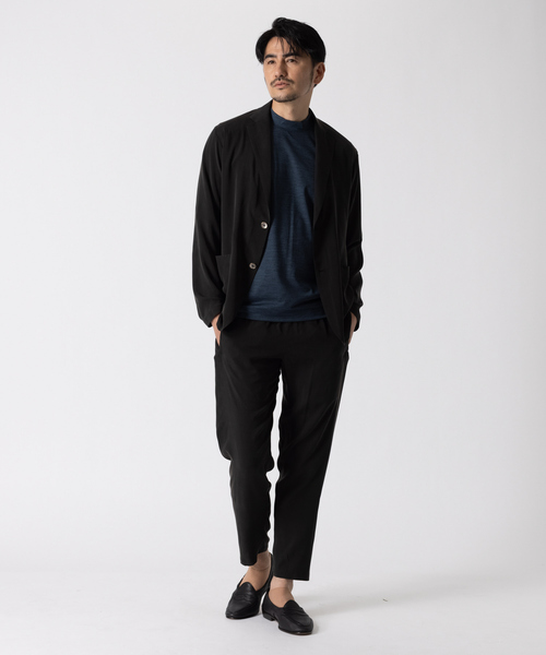 DESIGNWORKS（デザインワークス）の「【セットアップ対応】シルクツイル ストレッチ パンツ（スラックス・メンズ・ブラック・44/46/48/50）」の8枚目の写真