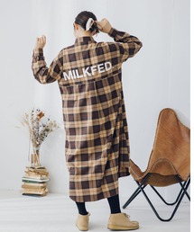 MILKFED. | BACK LOGO PLAID DRESS(ワンピース)