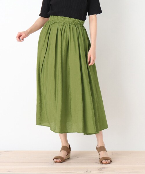 SHOO・LA・RUE（シューラルー）の「◆オーガンジーフレアスカート（スカート・レディース・ブラック/ピンク系/ダークブラウン/ブルー/ベージュ/カーキ・00）」の4枚目の写真