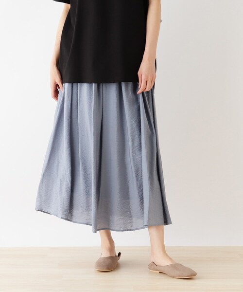 SHOO・LA・RUE（シューラルー）の「◆オーガンジーフレアスカート（スカート・レディース・ブラック/ピンク系/ダークブラウン/ブルー/ベージュ/カーキ・00）」の5枚目の写真