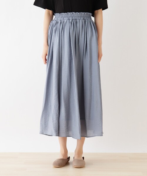 SHOO・LA・RUE（シューラルー）の「◆オーガンジーフレアスカート（スカート・レディース・ブラック/ピンク系/ダークブラウン/ブルー/ベージュ/カーキ・00）」の7枚目の写真