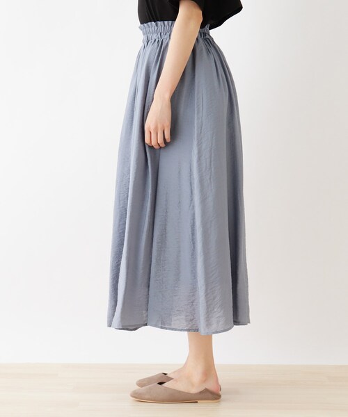 SHOO・LA・RUE（シューラルー）の「◆オーガンジーフレアスカート（スカート・レディース・ブラック/ピンク系/ダークブラウン/ブルー/ベージュ/カーキ・00）」の8枚目の写真