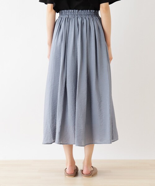 SHOO・LA・RUE（シューラルー）の「◆オーガンジーフレアスカート（スカート・レディース・ブラック/ピンク系/ダークブラウン/ブルー/ベージュ/カーキ・00）」の9枚目の写真