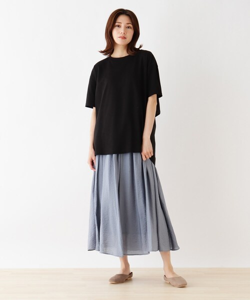 SHOO・LA・RUE（シューラルー）の「◆オーガンジーフレアスカート（スカート・レディース・ブラック/ピンク系/ダークブラウン/ブルー/ベージュ/カーキ・00）」の13枚目の写真