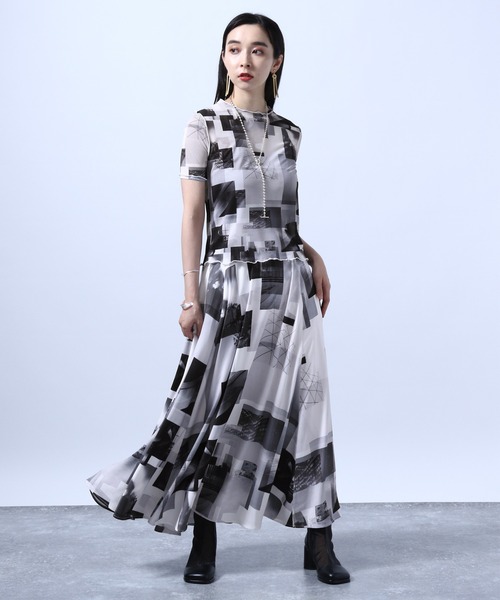 HARE（ハレ）の「フォトコラージュＴ(HARE)（Tシャツ/カットソー・レディース・ブラック/ベージュ・FREE）」の6枚目の写真