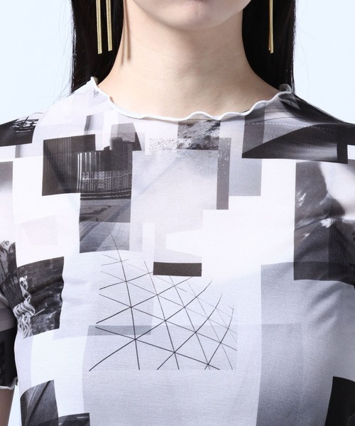 HARE（ハレ）の「フォトコラージュＴ(HARE)（Tシャツ/カットソー・レディース・ブラック/ベージュ・FREE）」の9枚目の写真
