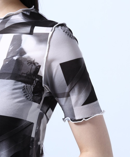 HARE（ハレ）の「フォトコラージュＴ(HARE)（Tシャツ/カットソー・レディース・ブラック/ベージュ・FREE）」の10枚目の写真