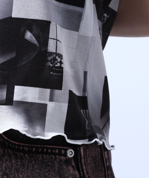 HARE（ハレ）の「フォトコラージュＴ(HARE)（Tシャツ/カットソー・レディース・ブラック/ベージュ・FREE）」の11枚目の写真