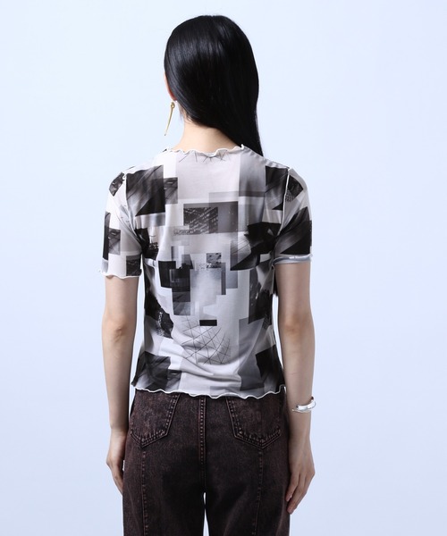 HARE（ハレ）の「フォトコラージュＴ(HARE)（Tシャツ/カットソー・レディース・ブラック/ベージュ・FREE）」の12枚目の写真