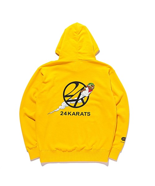 24karats（トゥウェンティーフォーカラッツ）の「HEBRU TOKYO Hoodie（パーカー・メンズ・ブラック/イエロー・S/M）」の2枚目の写真
