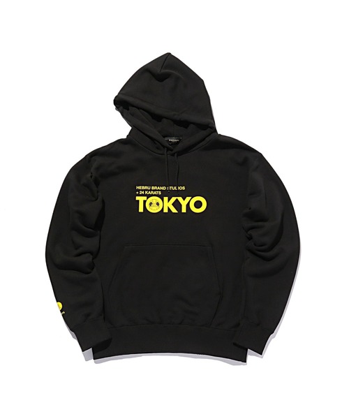24karats（トゥウェンティーフォーカラッツ）の「HEBRU TOKYO Hoodie（パーカー・メンズ・ブラック/イエロー・S/M）」の9枚目の写真