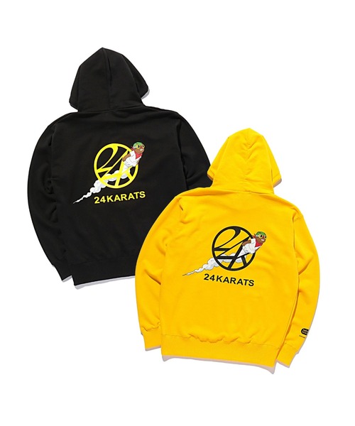 24karats（トゥウェンティーフォーカラッツ）の「HEBRU TOKYO Hoodie（パーカー・メンズ・ブラック/イエロー・S/M）」の6枚目の写真