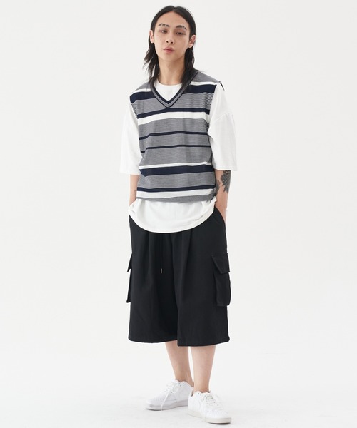 FEKETE（フェケテ）の「FEKETE HALF CORGO WORK PANTS（カーゴパンツ・メンズ・ブラック/カーキ・FREE）」の7枚目の写真