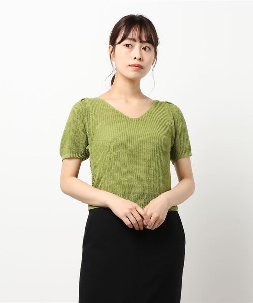 one way(ワンウェイ)の「【oneway】バストツイスト2WAYニット(Tシャツ/カットソー・レディース・ホワイト/ブラック/ライトグリーン/ライトイエロー・FREE)」の9枚目の写真