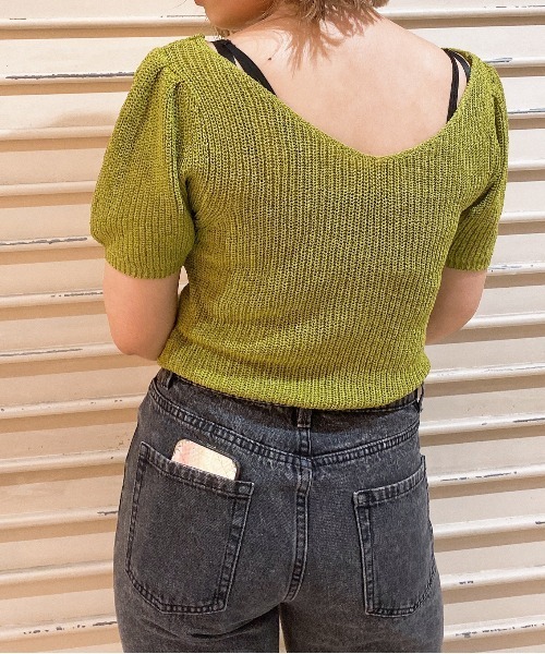one way(ワンウェイ)の「【oneway】バストツイスト2WAYニット(Tシャツ/カットソー・レディース・ホワイト/ブラック/ライトグリーン/ライトイエロー・FREE)」の18枚目の写真