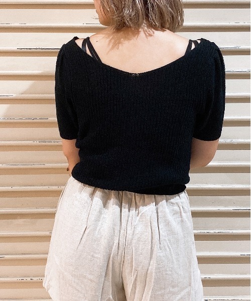 one way(ワンウェイ)の「【oneway】バストツイスト2WAYニット(Tシャツ/カットソー・レディース・ホワイト/ブラック/ライトグリーン/ライトイエロー・FREE)」の13枚目の写真