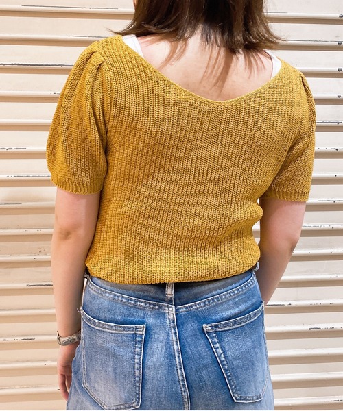 one way(ワンウェイ)の「【oneway】バストツイスト2WAYニット(Tシャツ/カットソー・レディース・ホワイト/ブラック/ライトグリーン/ライトイエロー・FREE)」の11枚目の写真