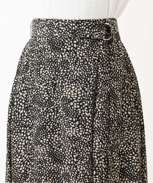 MK MICHEL KLEIN（エムケーミッシェルクラン）の「レオパード柄ラップ風スカート/洗える（スカート・レディース・ブラウン/グレー/ブラック・38）」の14枚目の写真