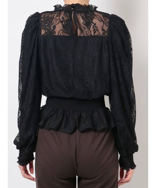 dazzlin（ダズリン）の「レースペプラムブラウス（シャツ/ブラウス・レディース・オフホワイト/ブラック・FREE）」の9枚目の写真