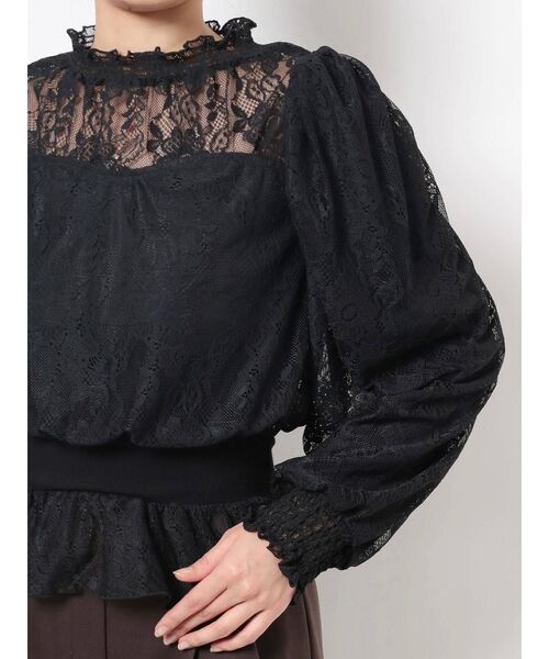 dazzlin（ダズリン）の「レースペプラムブラウス（シャツ/ブラウス・レディース・オフホワイト/ブラック・FREE）」の10枚目の写真